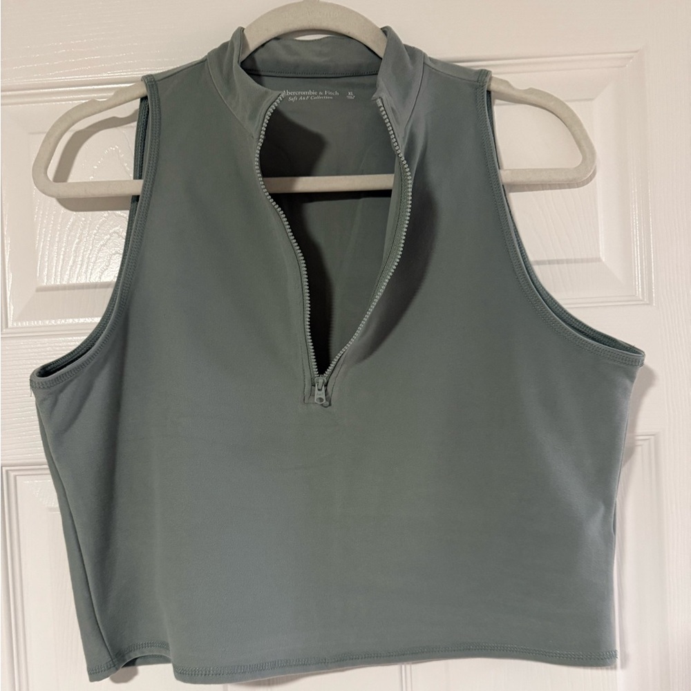 Abercrombie Soft AF Half Zip Tank